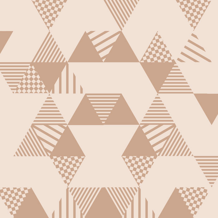 Brown hexagon pattern on a beige background