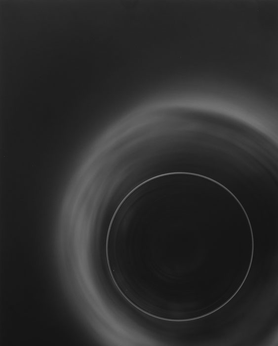 Photogram of circles cast from glass