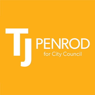 TJ for Cedar City Council on gold background