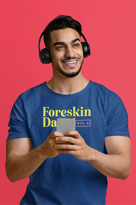 Shirt with the Foreskin Day logo