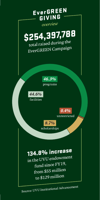 Clip from a document design featuring a financial infographic