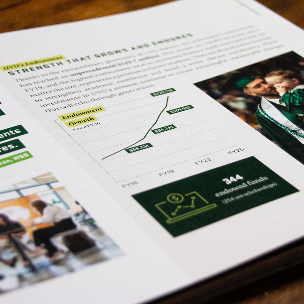 Detail shot of a document page showing an infographic