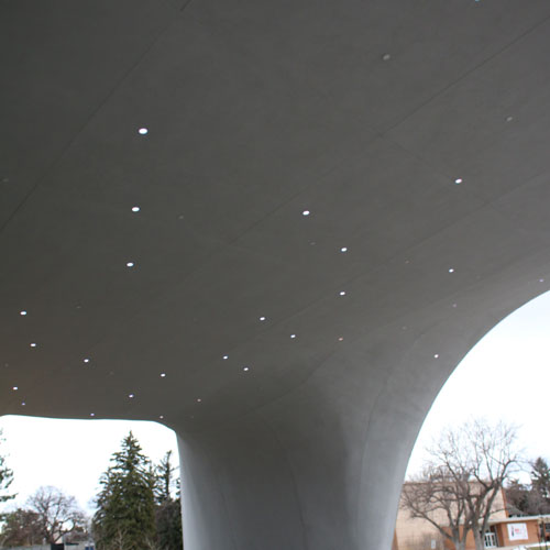 Detail shot of the plaza ceiling